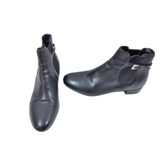 Prada Black Leather Buckle Chelsea Stretch Ankle Boots/Booties - Picture 1 of 8